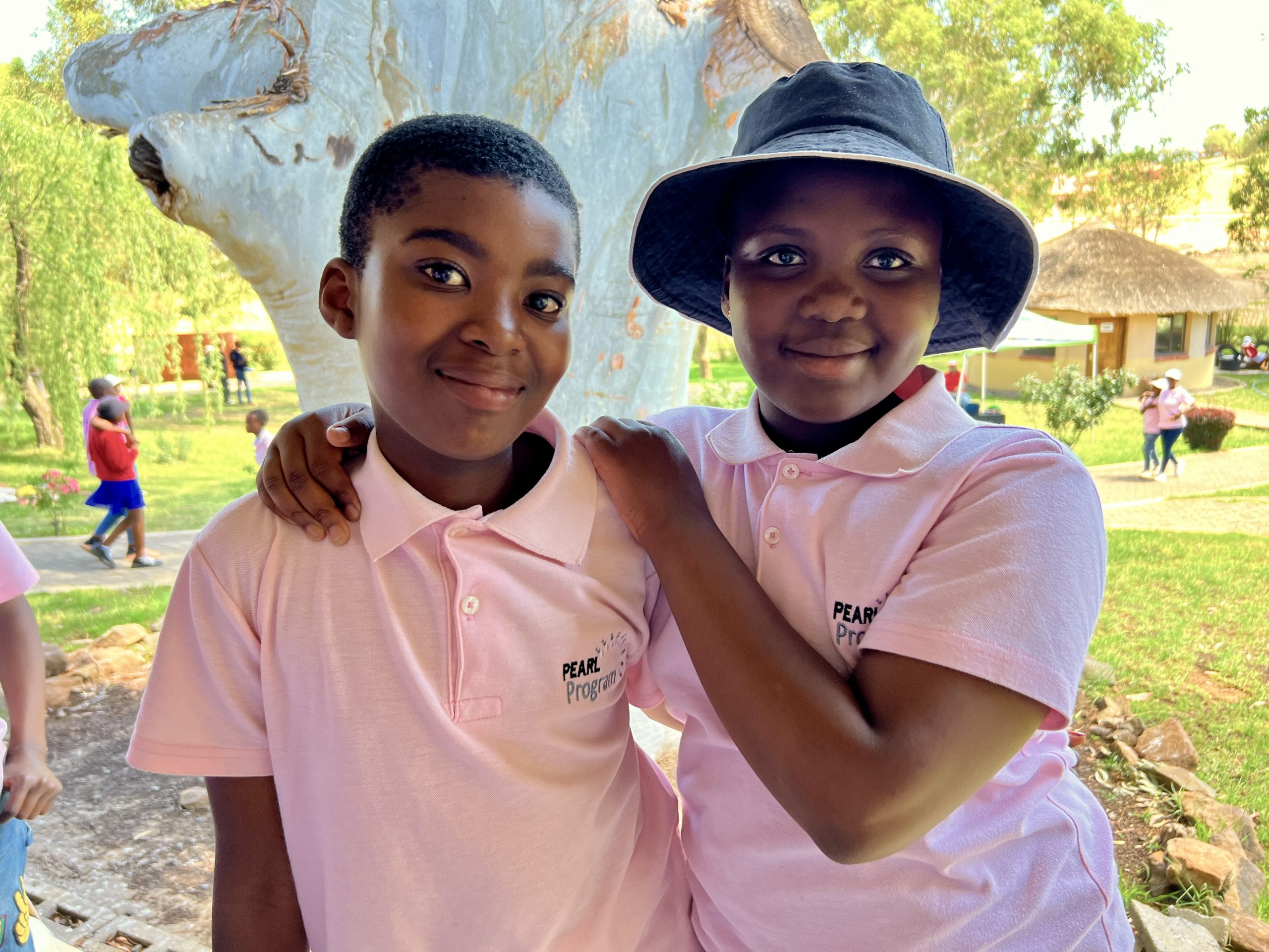 two friends at the P4G hlotse graduation