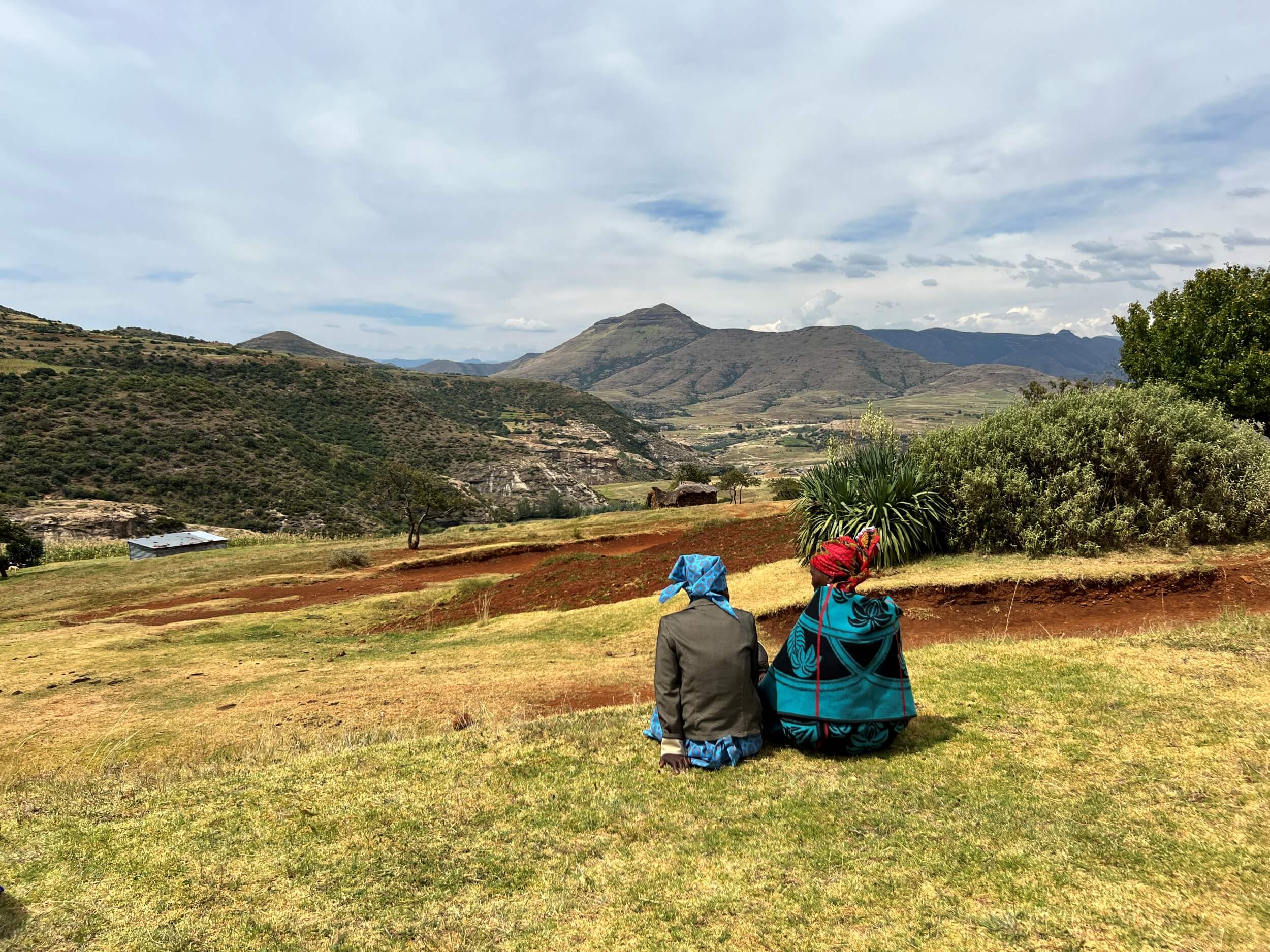 grandmothers in Lesotho having a conversation about grief