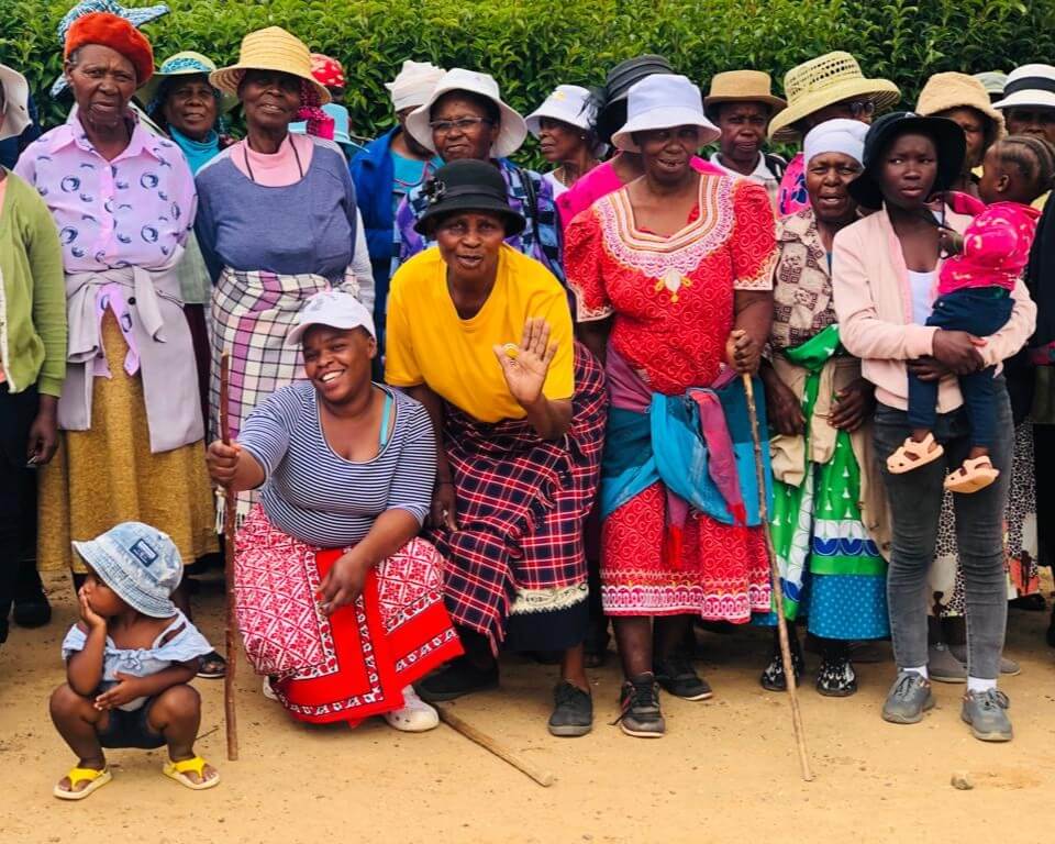 grandmothers in Lesotho having a conversation about grief