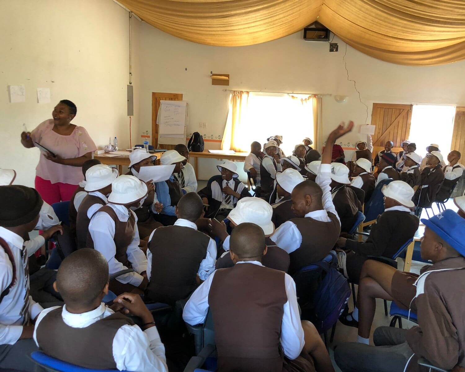 grandmothers in Lesotho having a conversation about grief
